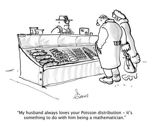 'My husband always loves your Poisson distribution - it's something to do with being a mathematician.'