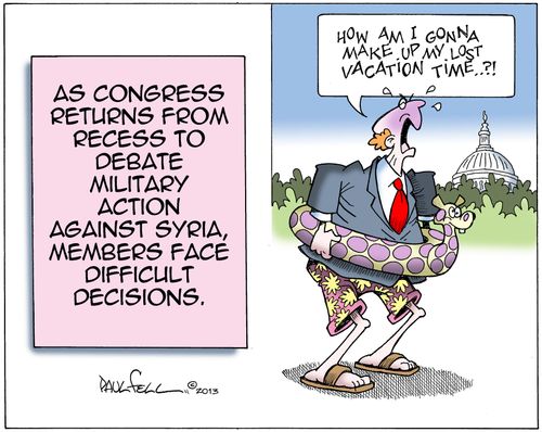As Congress returns from recess to debate military action against Syria, members face difficult decisions.