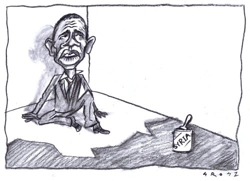 US president Barak Obama in a difficult situation over Syria