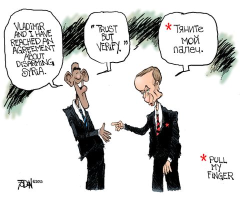'Vladimir and I have reached an agreement about disarming Syria.'