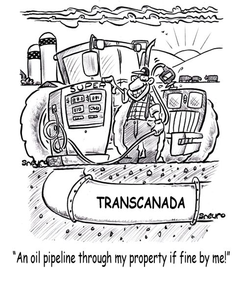 An oil pipeline through my property is fine by me!
