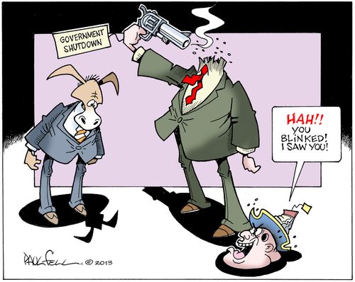 Government Shutdown: 'Hah! You blinked. I saw you!'