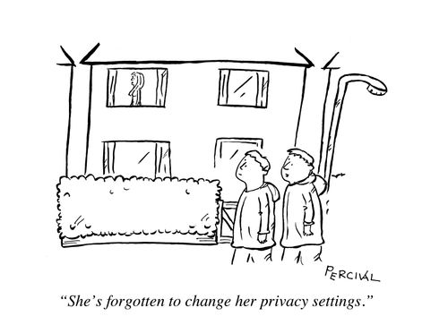 'She's forgotten to change her privacy settings.'