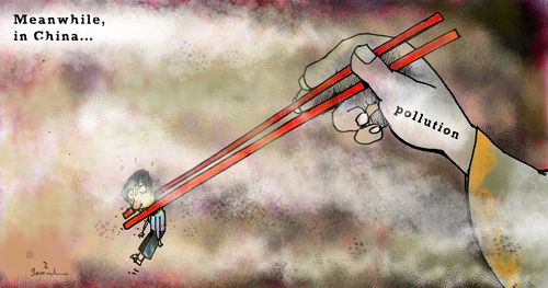 Meanwhile, in China. . .Pollution.