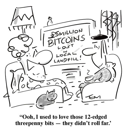 'Ooh, I used to love those 12-edged threepenny bits - they didn't roll far.'