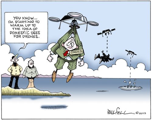 'You know. . . I'm starting to warm up to the idea of domestic uses for drones.'