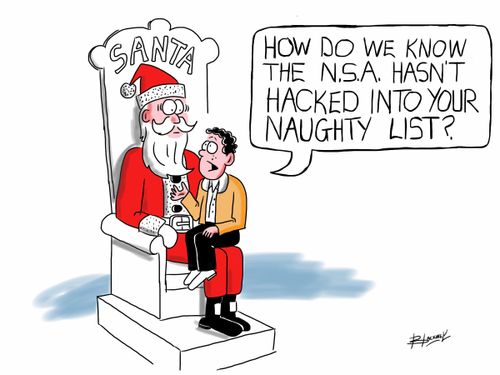 'How do we know the NSA hasn't hacked your naughty list?'