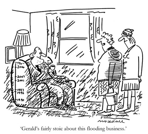 'Gerald's fairly stoic about this flooding business.'