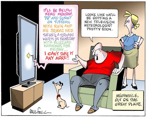'Looks like we'll be getting a new television meteorologist pretty soon.'
