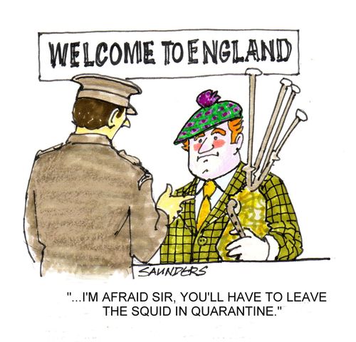 '...I'm afraid sir, you'll have to leave the squid in quarantine.'