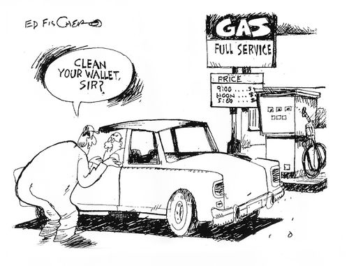 "Clean your wallet, Sir?"