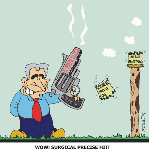 George W Bush - 'Wow! Surgical precise hit!'