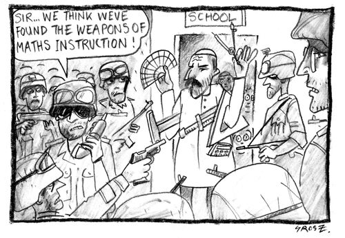 Sir..I think we've found the weapons of maths instruction