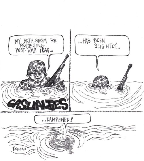 'My enthusiasm for protecting post-war Iraq has been slightly dampened.'