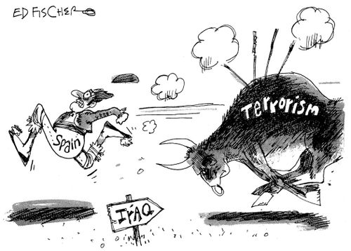 Chased by the Terrorism Bull.