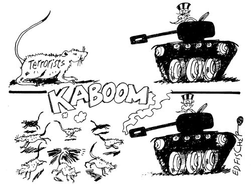 Uncle Sam Fights Multiplying Terrorist Rats.
