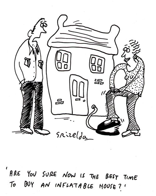 'Are you sure now is the best time to buy an inflatable house?'