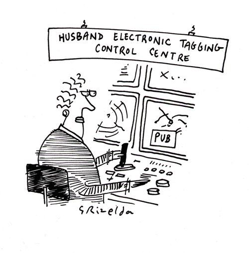 Husband electronic tagging control centre - Screen reads 'Pub'