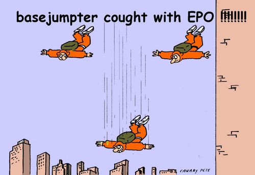 Basejumper caught with EPO (drugs in sport).
