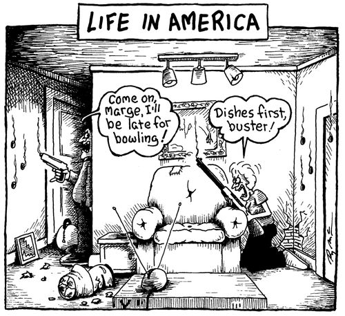 Life in America (couple with guns).