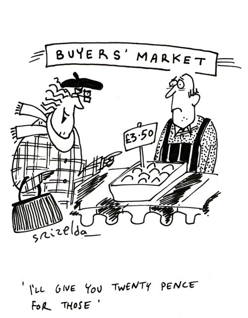 Buyers' Market - 'I'll give you 20pence for those' Lady pointing at veg costing ?3.50
