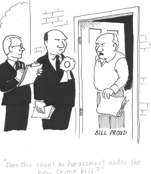 'Does this count as harrassment under the new Crime Bill?'