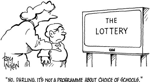 'No darling, it's not a programme about choice of schools.'