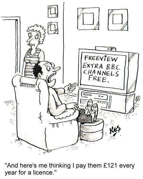 'And here's me thinking I pay them ?121 every year for a licence.'