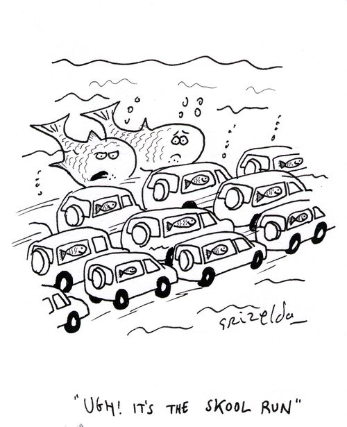 'Ugh! It's the skool run'