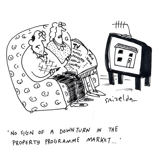 Couple watching property programme - 'No sign of a downturn in the property programme market...'
