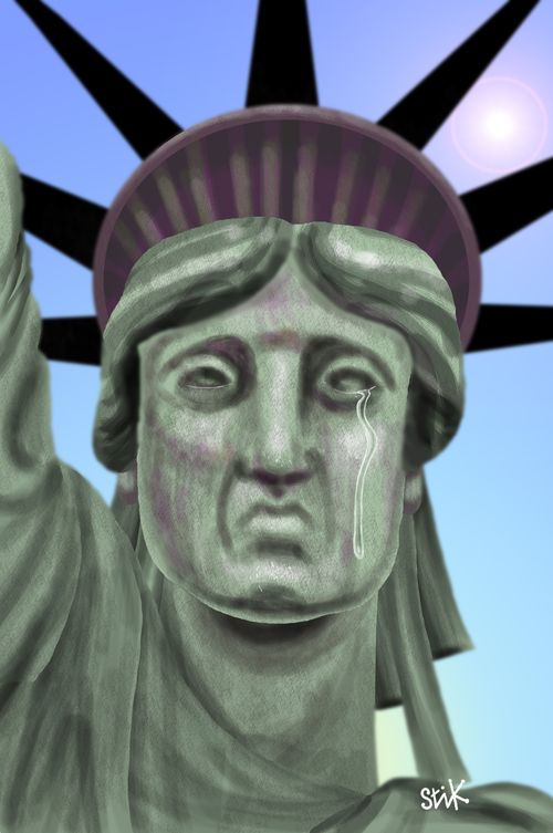 Sad Statue of Liberty