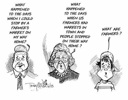 "What happened to the days when I could stop by a farmer's market on my way home?"
