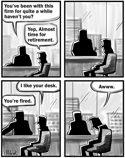 Someone loses his pension.