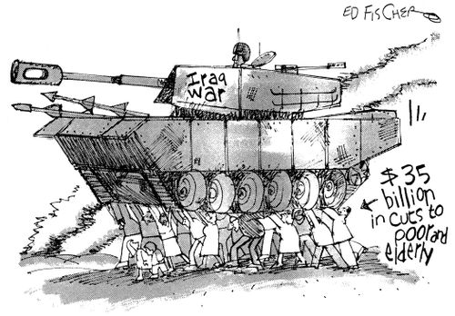 Poor & Elderly Carry The Load Of The Iraq War.