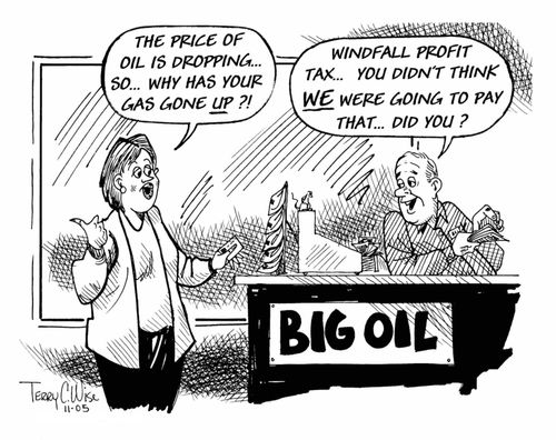"The price of oil is dropping...so...why has your gas gone up?!"
