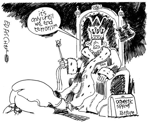 Good King George until terrorism's end.