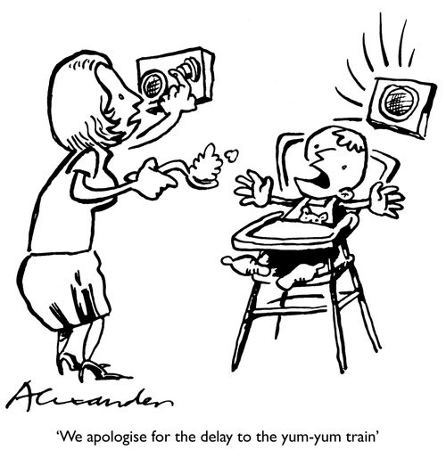 'We apologise for the delay to the yum-yum train.'