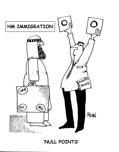 Points policy for UK immigration.