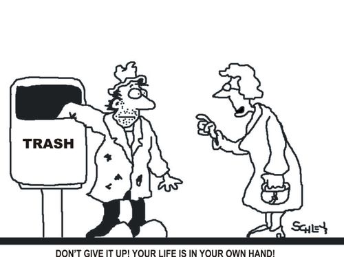 'Don't give it up! Your life is in your own hand!'