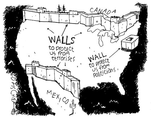 Walls protecting the USA.