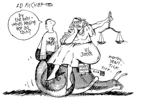 US Justice On A Snail.