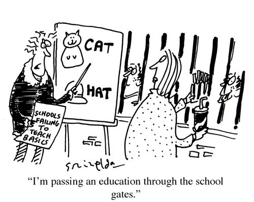 'I'm passing an education through the school gates.'