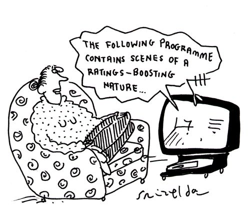 "The following programme contains scenes of a ratings-boosting nature."