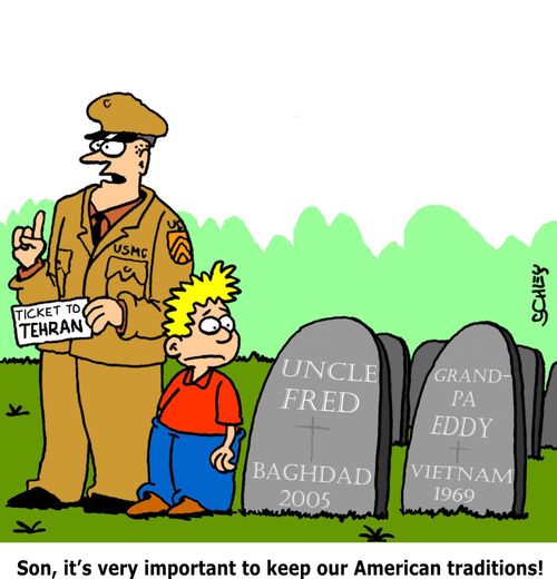 'Son, it's very important to keep our American traditions!'