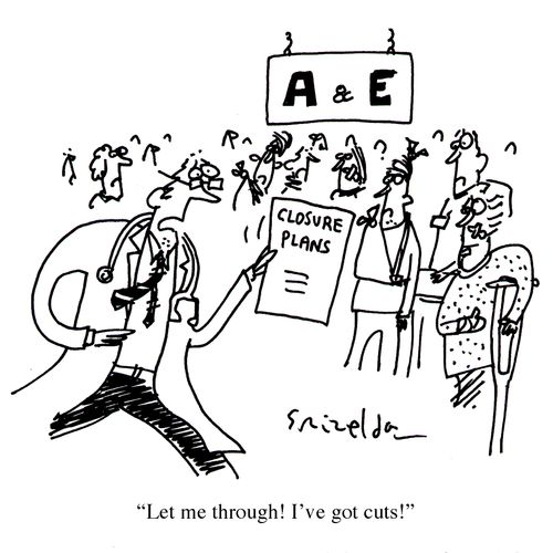 A&E - 'Let me through! I've got cuts!'