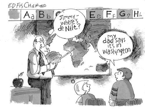 "My dad says it's in Washington."