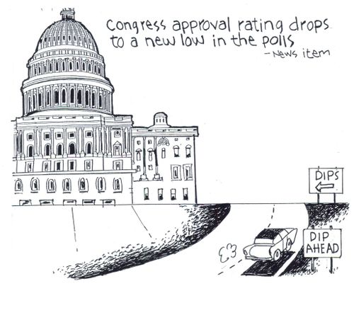 Congress approval rating drops to a new low in the polls.