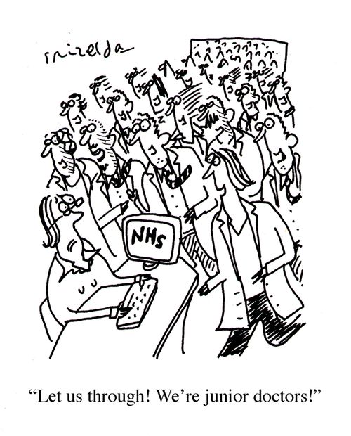 'Let us through! We're junior doctors!'