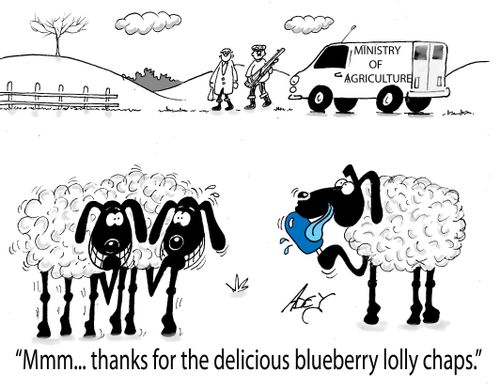 'Mmm thanks for the delicious blueberry lolly chaps.'