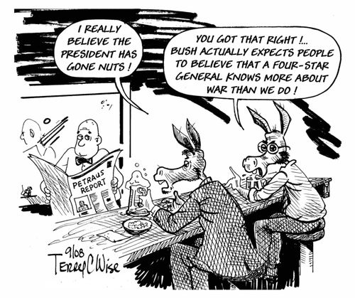 "Bush actually believes a 4-star general knows more about war than we do?"